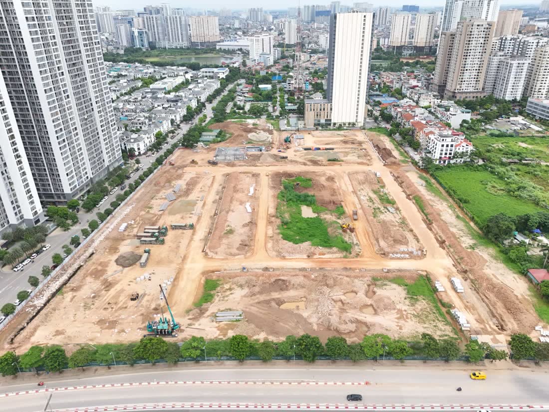 Toàn cảnh công trường The President Park tháng 7/2026